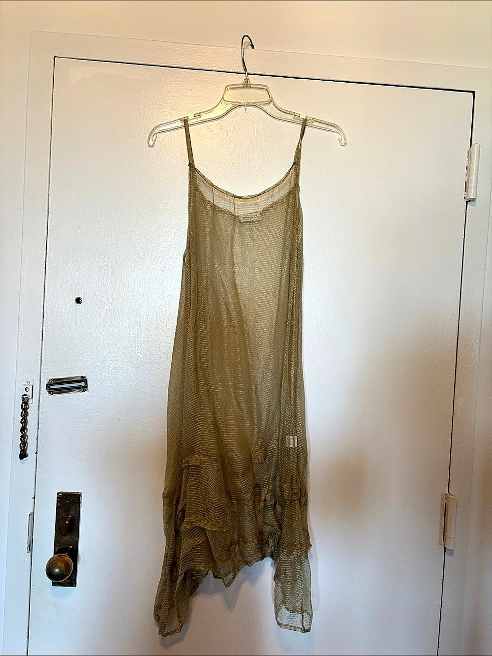 Krista Larson Sheer Mesh Dress in Light green Like New